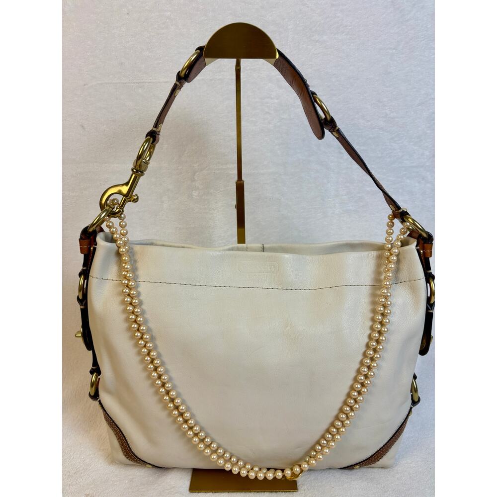 Coach Vintage Y2K Carly Hobo in Parchment with Chain - Gem